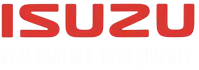 logo isuzu white REAL PARTNER. REAL JOURNEY