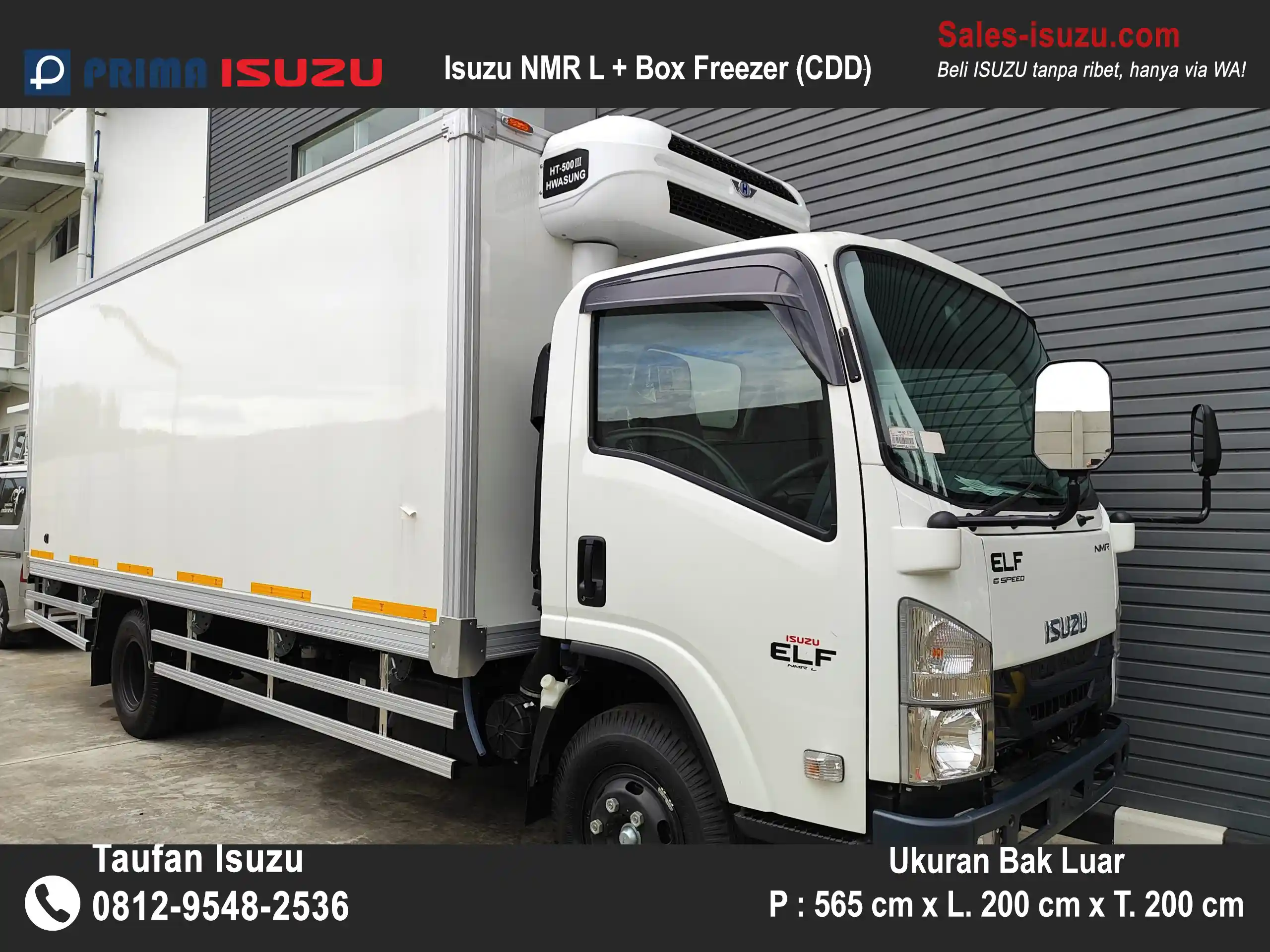 Isuzu ELF NMR dengan refrigerated box atau box pendingin